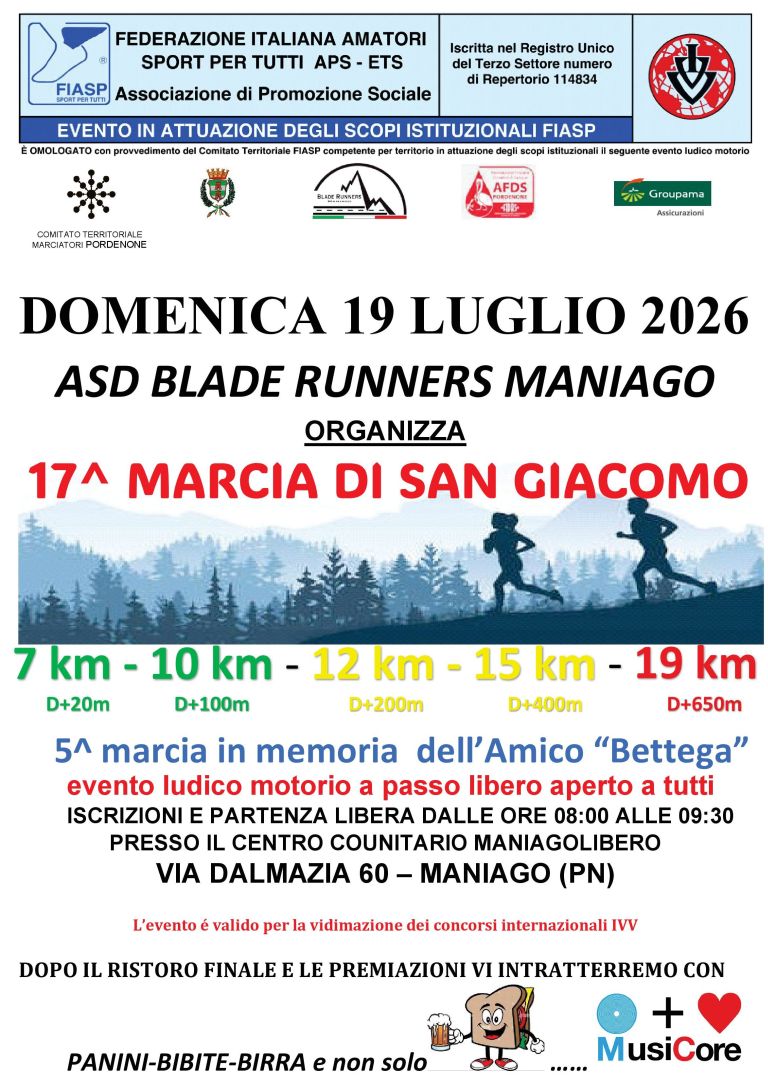 17° Marcia di San Giacomo